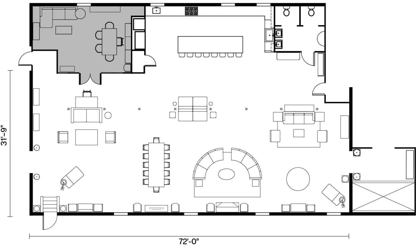 Loft studio floorplan