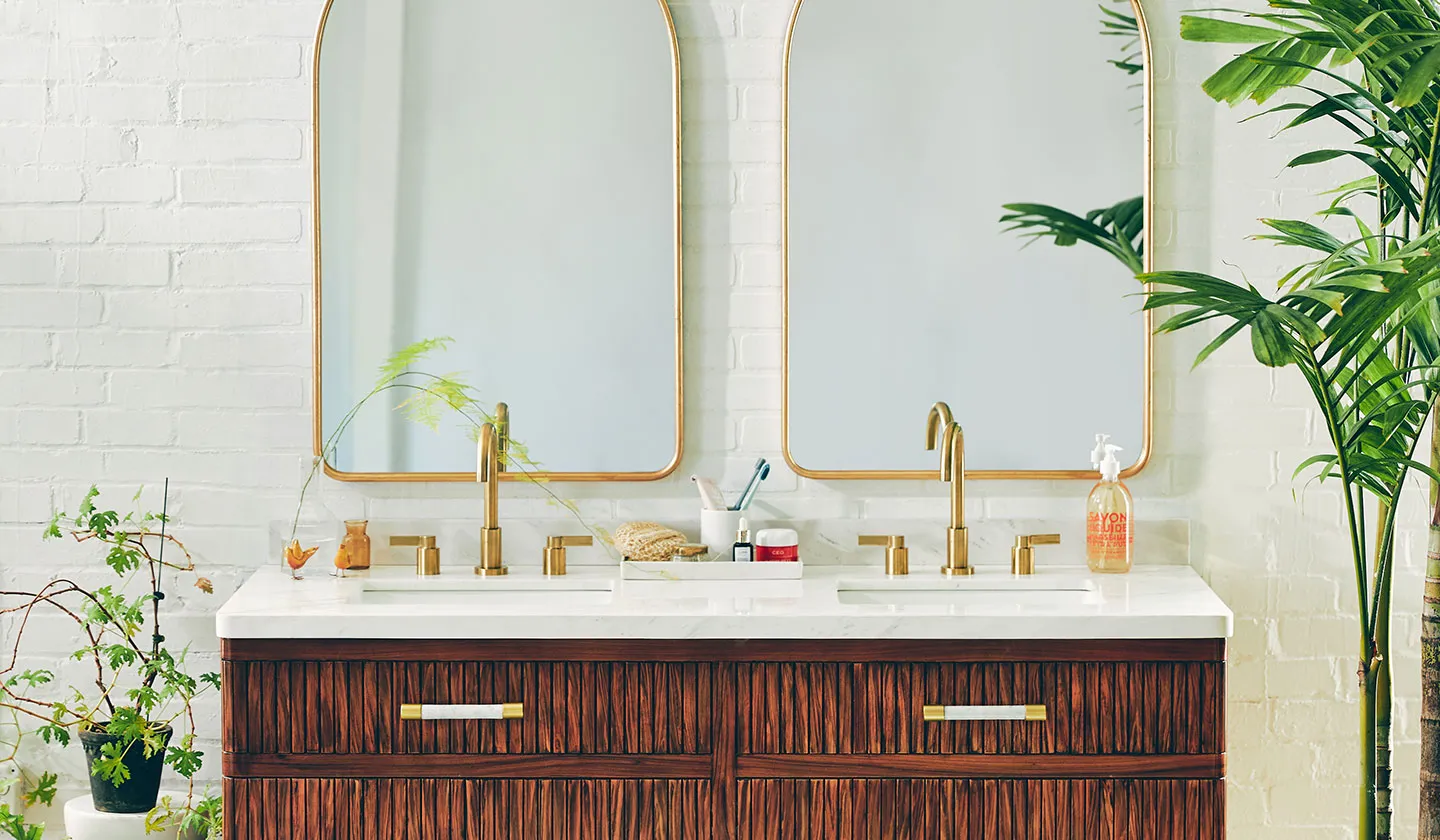 Bathroom set with vanity and mirrors for Anthropologie 