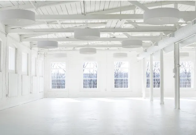 Our all-white Gallery studio