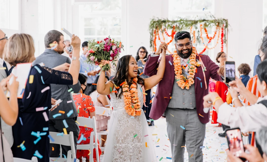 A couple who just got married in our Gallery studio