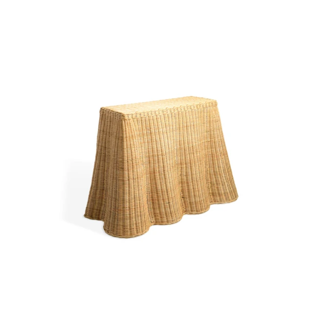 Rattan console table