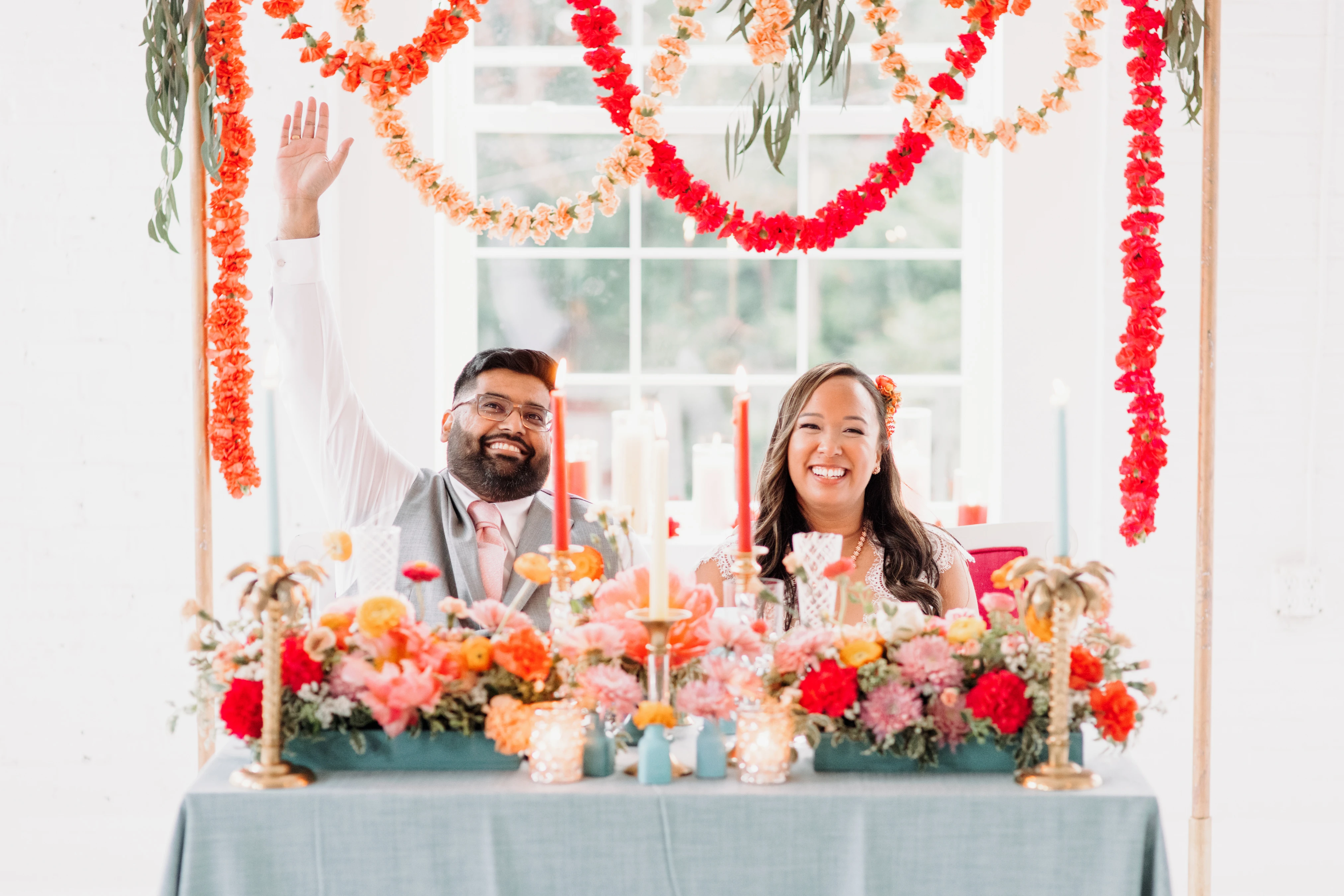 Our Gallery studio setup for a tropical lounge and dance party