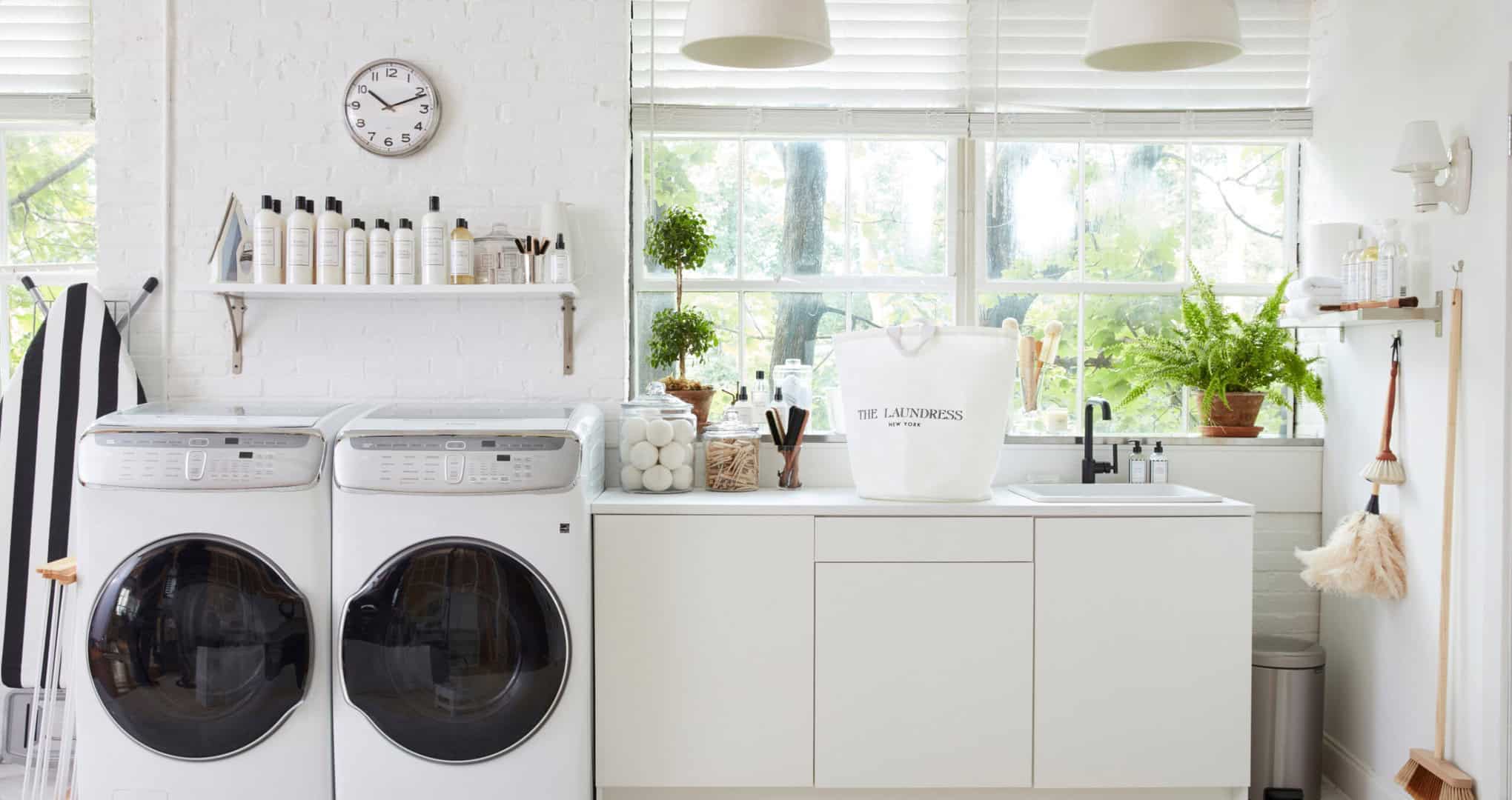 Laundry room in a loft apartment